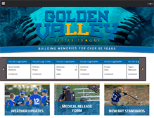 Tablet Screenshot of goldenvalleylittleleague.org